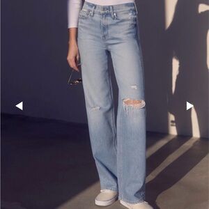 AYR the secret sauce in Heirloom. Distressed, high rise, wide leg. Super Cute!